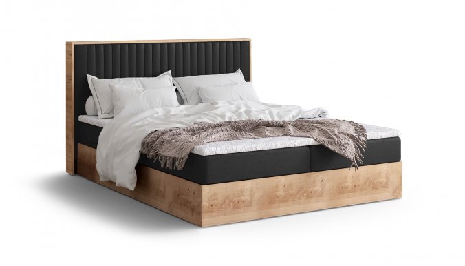 PERU bed 160x200 Divguļamā gulta ar matraci un veļas kasti