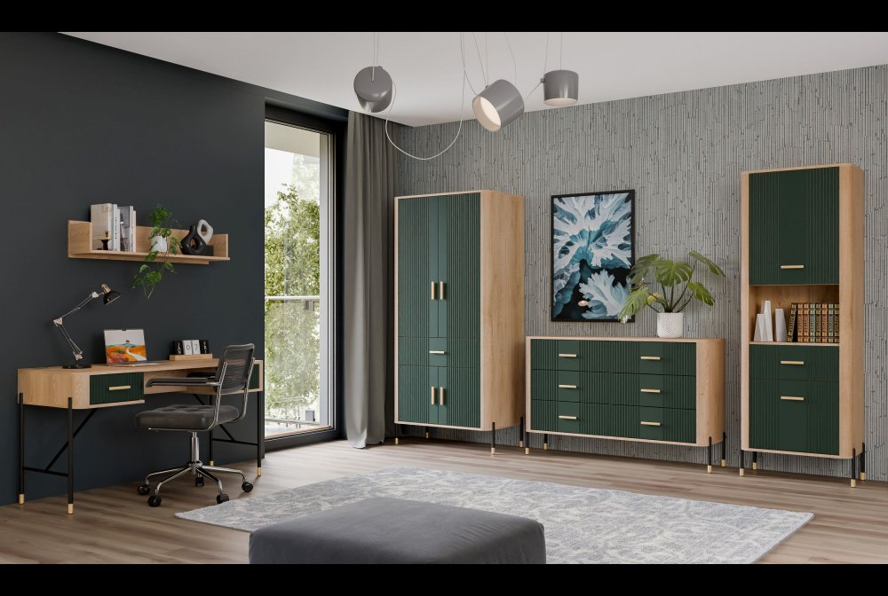 DAN furniture Cremona Torro oak/green matt