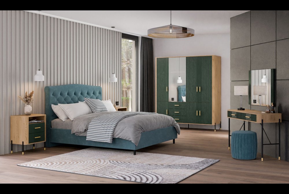 DAN furniture Cremona Torro oak/green matt
