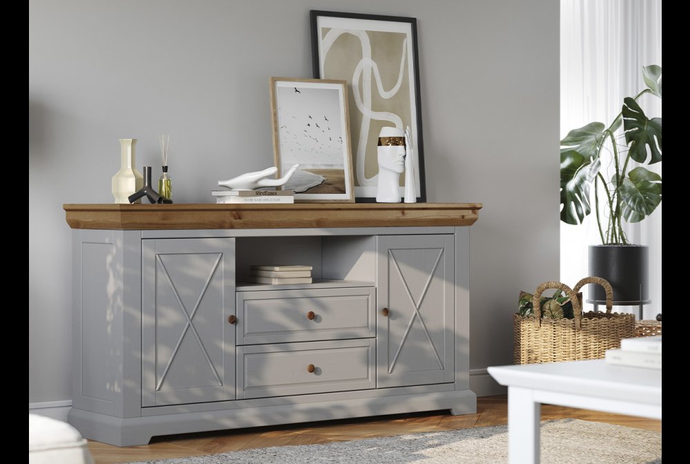 Marone Elite Grey/oak solid wood furniture