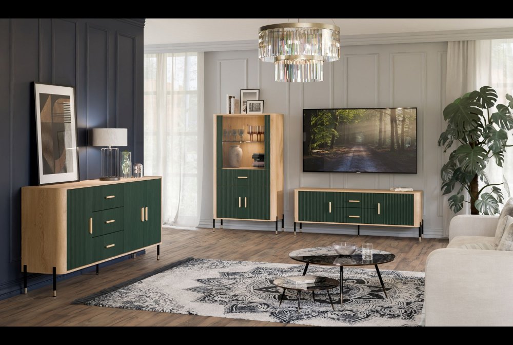 DAN furniture Cremona Torro oak/green matt
