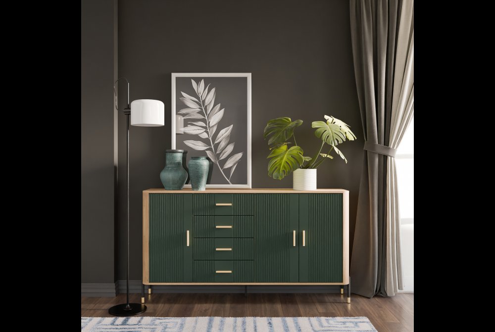 DAN furniture Cremona Torro oak/green matt