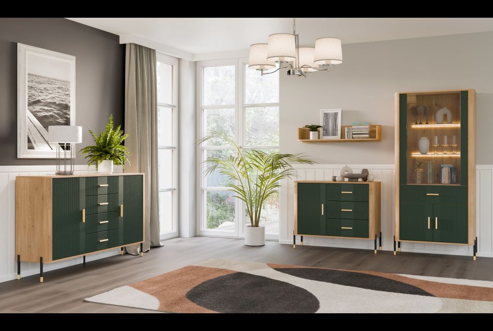 DAN furniture Cremona Torro oak/green matt