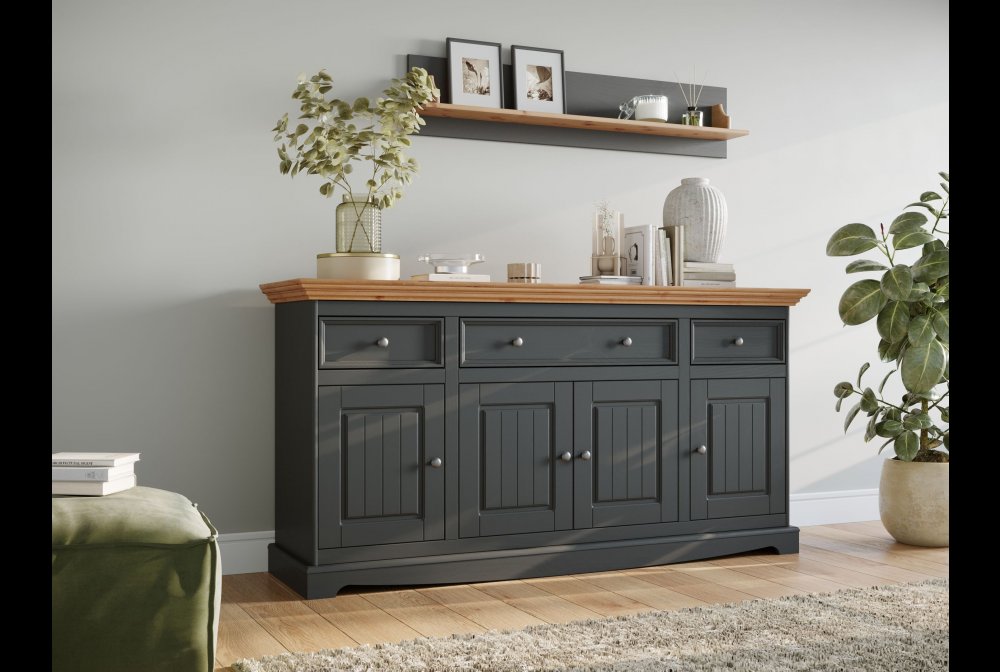Belluno Elegante Graphite Massivholzmöbel