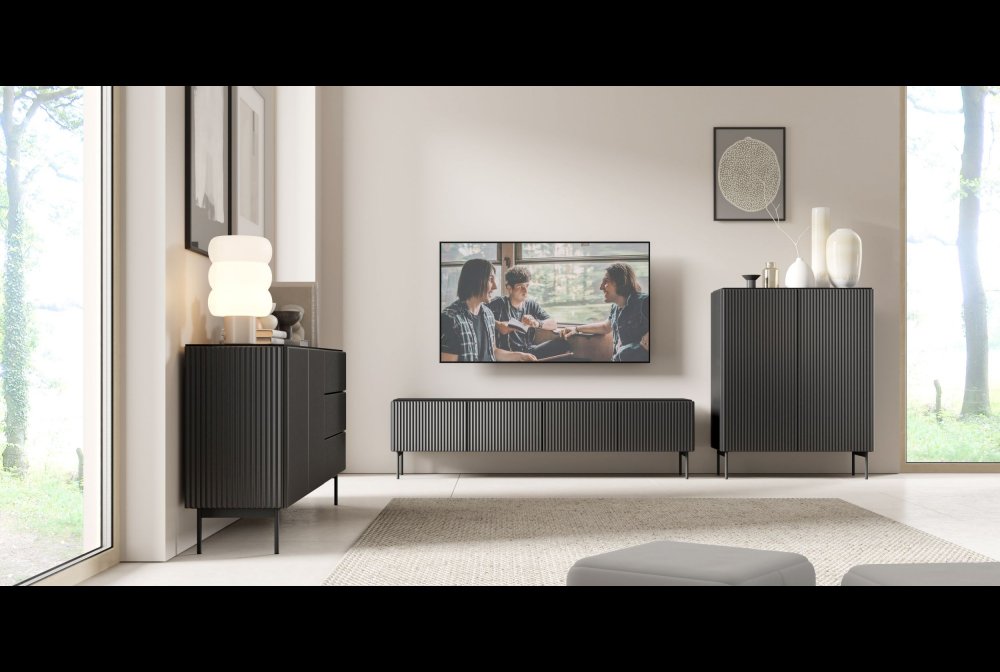 M-T Black living room