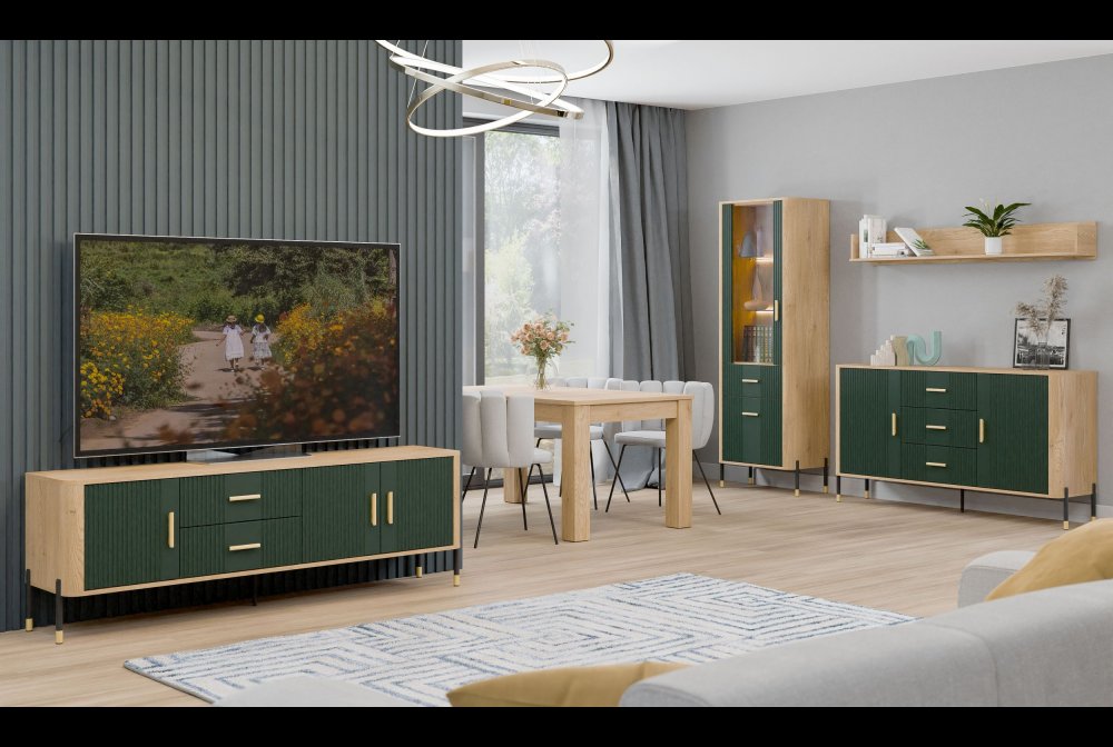 DAN furniture Cremona Torro oak/green matt