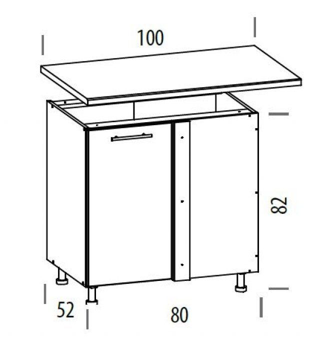 TIFANY T25/DNLP L/P Напольный угловой шкаф