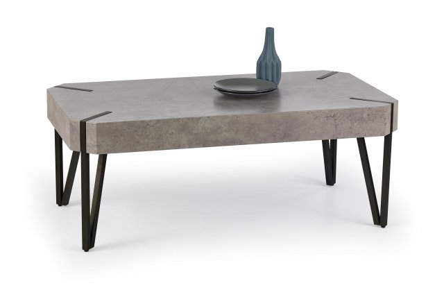 EMILY Coffee table beton/black