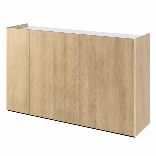 EASY EA-01 Chest 5d with lighting - oak scandi/white gloss