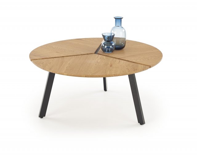 LUANA Coffee table black/golden oak