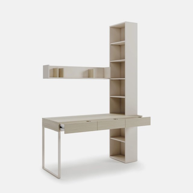 CHARLIE CH-21 Rakstāmgalds ar grāmatu plauktu un piekaramu plauktu