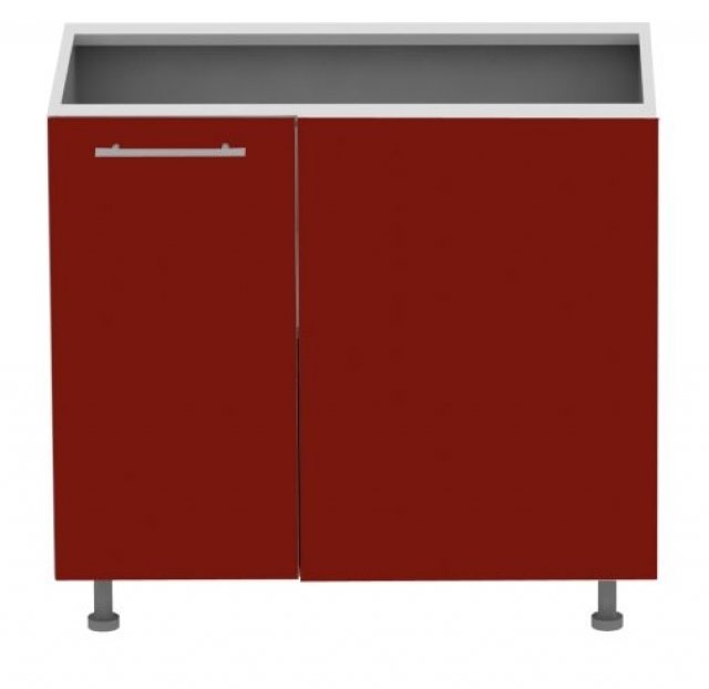 Standard DNRP 100 cm Gloss acrylic Corner base cabinet with shelf