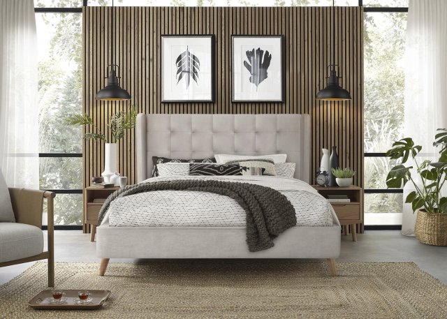 18113,160x200 Двуспальная кровать с основанием для матраса,бежевый