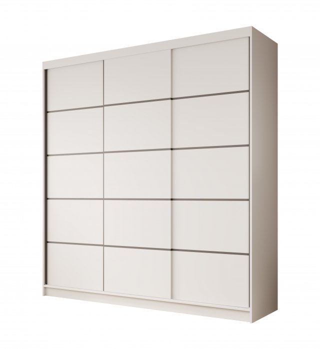 SW-GRE 200 cm Schwebetürenschrank,Weiß matt