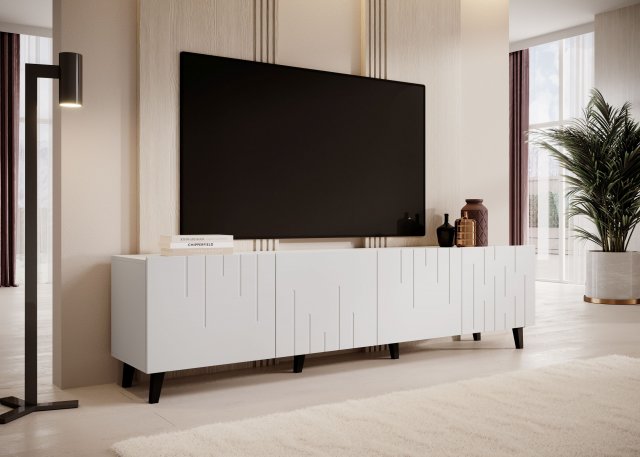 BARI RTV 200 4D TV cabinet White