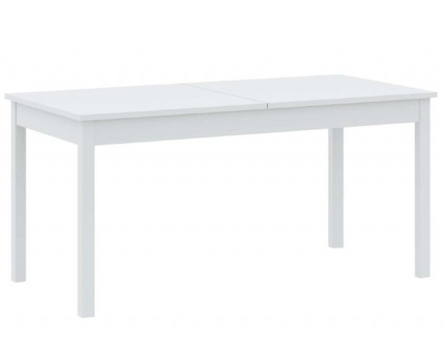 INTER W160-230/H77/D80 cm Esstisch ausziehbar,Weiß