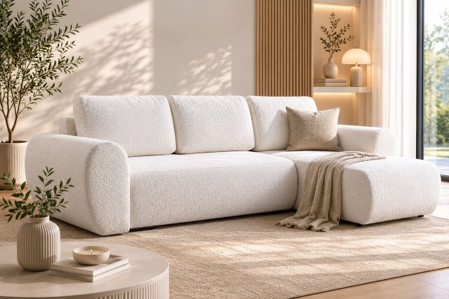 Coral Perfect NAR Угловой диван (CORAL 15 Ecru-Крем)