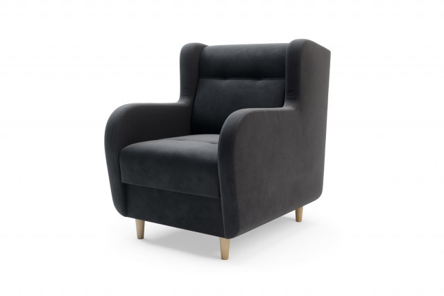 GLAMOUR Atpūtas krēsls (pelēks audums Kronos 22)