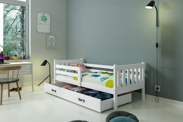 Carino Bērnu gulta ar matraci 190x80 balts
