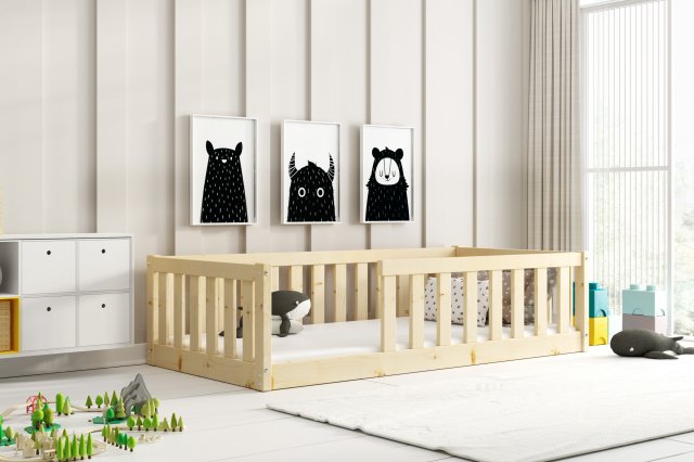 BELLA-SIMA Bērnu gulta ar matraci 160x80 Priede