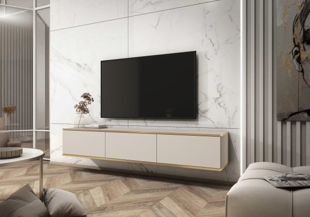 ORO- RTV-175 Настенный шкаф под телевизор Бежевый