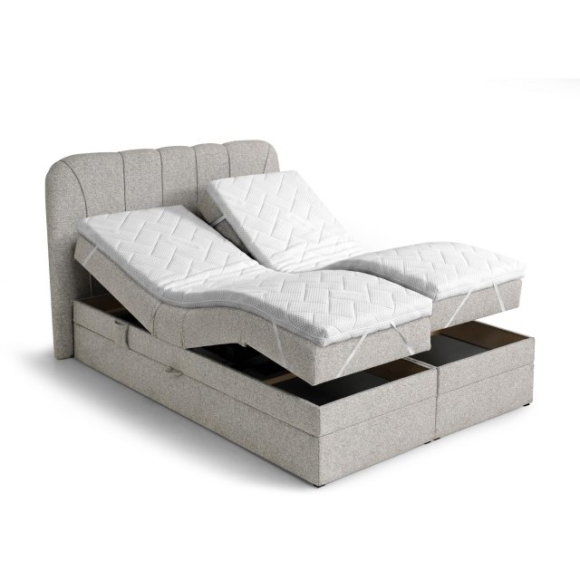 Kingly Box springs 180x200+Top H8 90x2 Boxspringbett Kopf- und Fussteil elektromotorisch verstellbar,inklusive Matratze