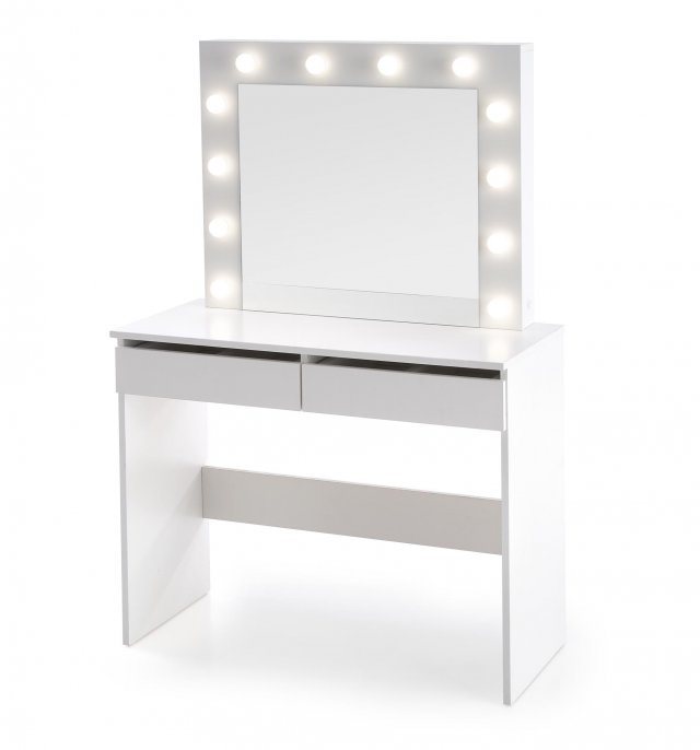 HOLLYWOOD Dressing table сonsole with mirror,White