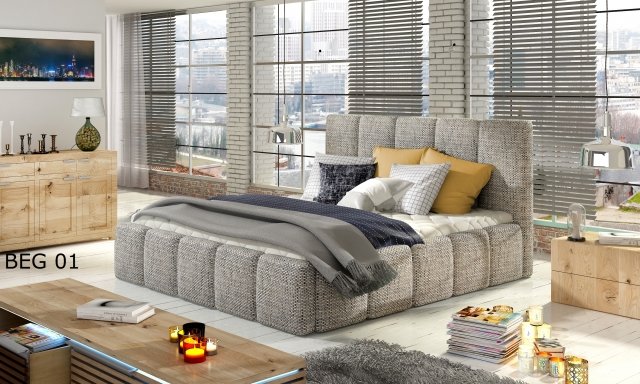 EDVIGE 180 Bed with wooden frame