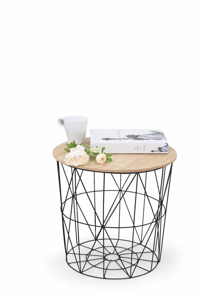 MARIFFA Coffee table Black/natural