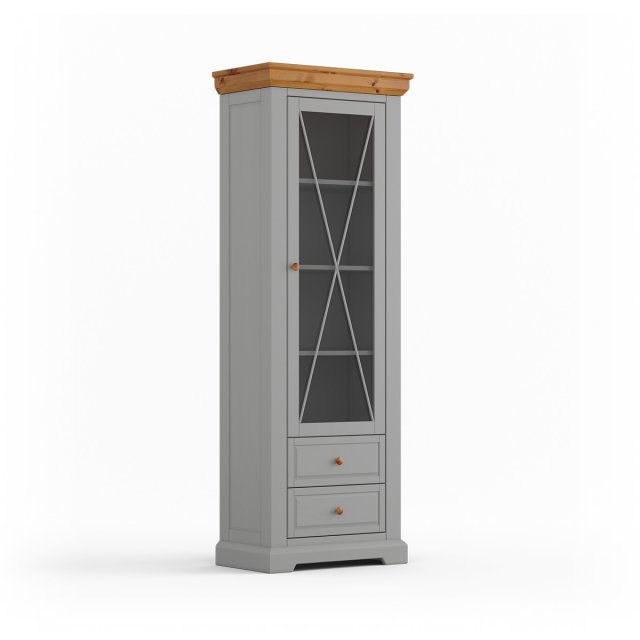 Marone Elite Grey/oak PLMEL01/S Glass-fronted cabinet