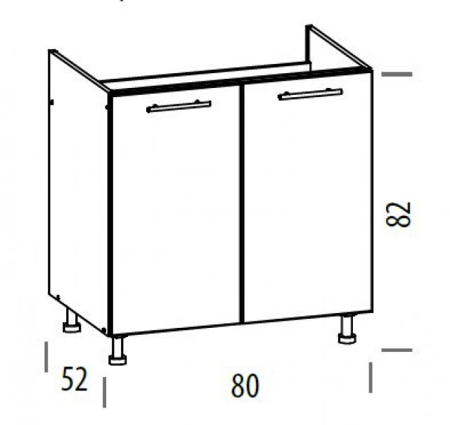 TIFANY T24/D80Z Sink base cabinet
