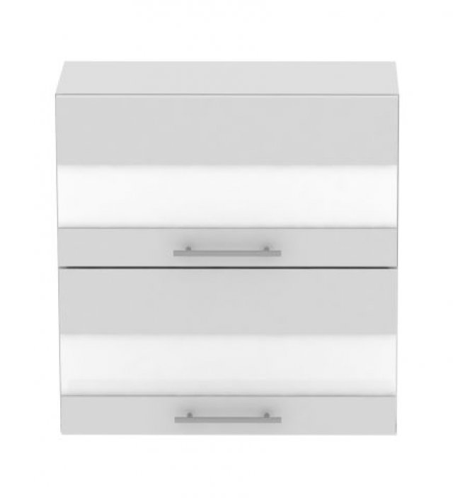 Standard WK2S70 70 cm Laminat Horizontal wall cabinet with 2 glass doors
