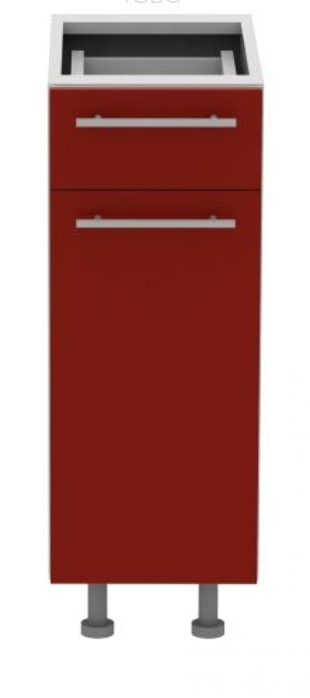 Standard D1D1S30 L/P 30 cm Akrila glancēts Grīdas skapītis