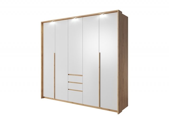 XELO A+SZF230+LED Skapis Craft zelta ozols/balts mat