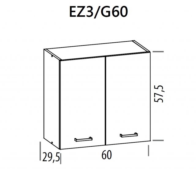 Eliza EZ3/G60 60 cm Sienas skapītis