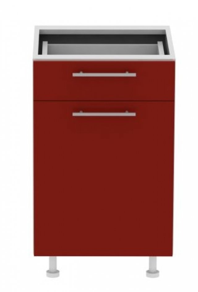 Standard D1D1S50 L/P 50 cm Gloss acrylic Base cabinet