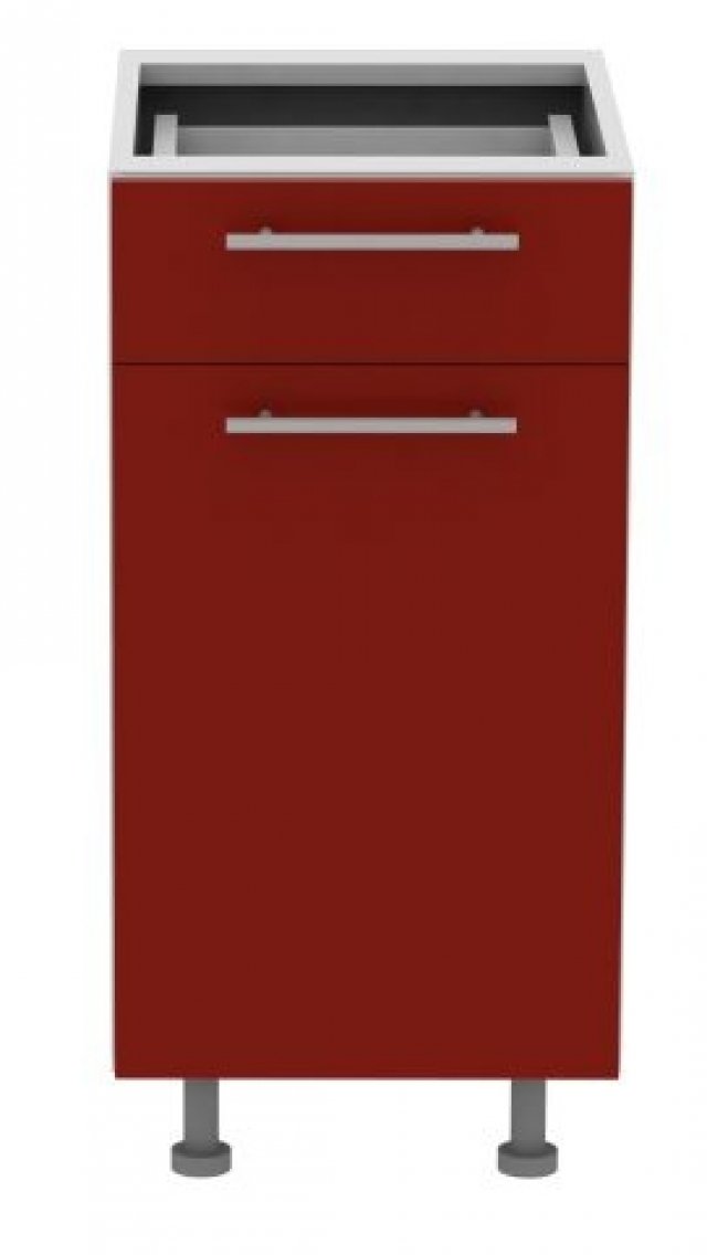 Standard D1D1S40 L/P 40 cm Gloss acrylic Base cabinet