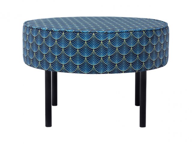 Lafu Пуф (Print Wachlarze 02 Gold Navy)