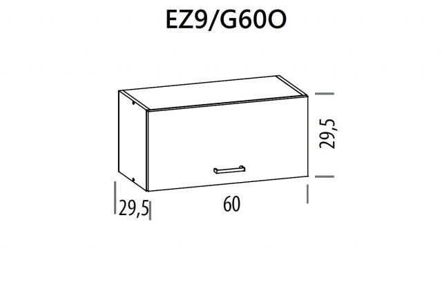 Eliza EZ9/G60O 60 cm Sienas skapītis