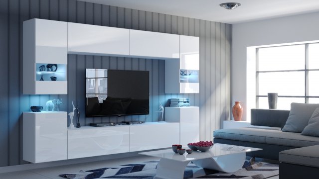 Concept-27 Sekcija White mat/white gloss 27/HG/W/2