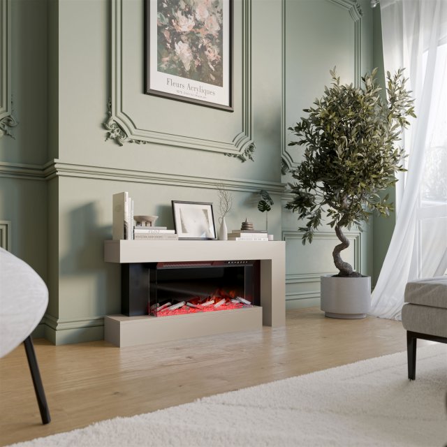 CAMIN MODERN RTV cashmere + kamin ТВ тумба