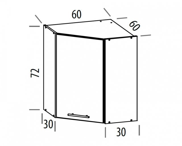 TIFANY T12/G60NW L/P Eckhängeschrank