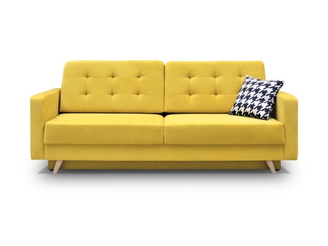 LasVegas Dīvāns-gulta (Dzeltens audums Jasmine 40)