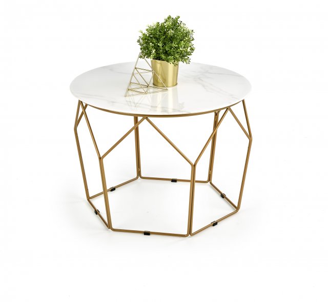 MADISON Coffee table gold/marble