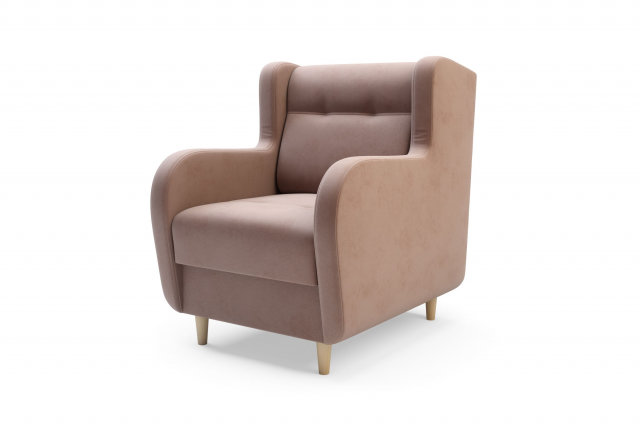 GLAMOUR Atpūtas krēsls (rozā audums Kronos 27)