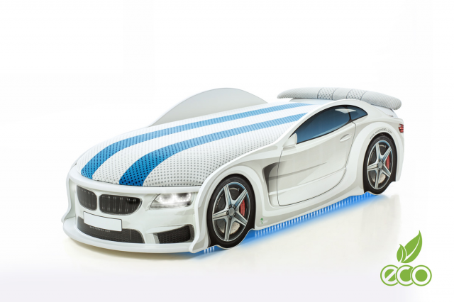 UNO- Beta B.M.W. Full Kinder Autobett + Mattress Alcantara