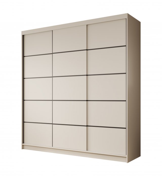 SW-GRE 200 cm Schwebetürenschrank,Kaschmir matt