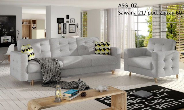 ASG-00 (3+1) Dīvāns-gulta+Atpūtas krēsls