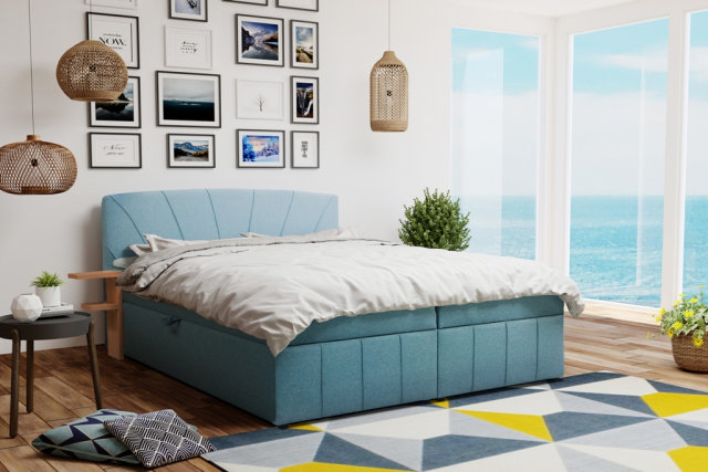 KAIRO Box Springs 180x200 Divguļamā gulta ar matraci un veļas kasti
