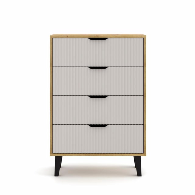 Borg-Duo kom4s Chest of drawers,artisan oak/cashmere